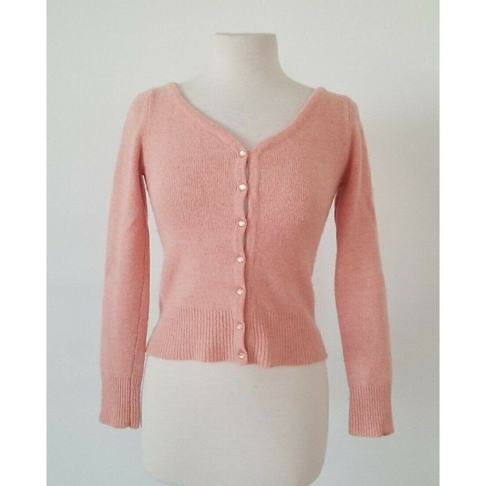Divided Button Up Wool Long Sleeve Size 10